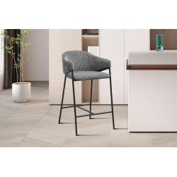 FAUTEUIL D'ÎLOT DE CUISINE EN TISSU HUGO