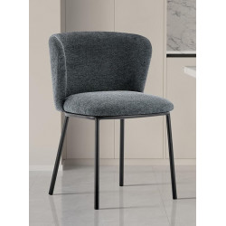 CHAISE RONDE EN TISSU ARTHUR