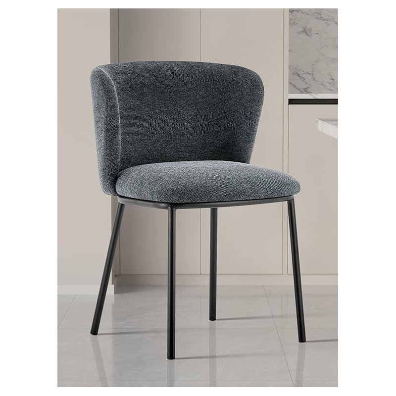 CHAISE RONDE EN TISSU ARTHUR