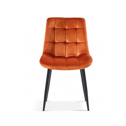 CHAISE EN VELOURS COLORÉ JUTA orange