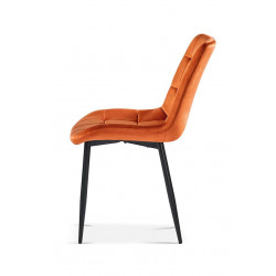CHAISE EN VELOURS COLORÉ JUTA orange
