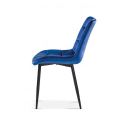 CHAISE EN VELOURS COLORÉ JUTA bleu roi