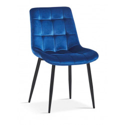 CHAISE EN VELOURS COLORÉ JUTA bleu roi