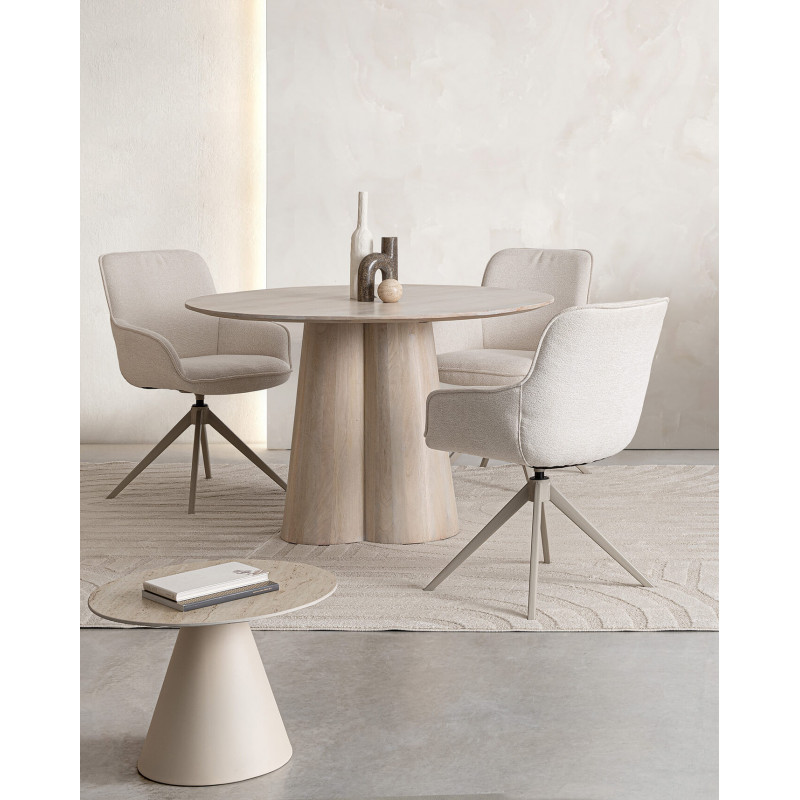 FAUTEUIL EN TISSU PIVOTANT 360° MATILDA MOON