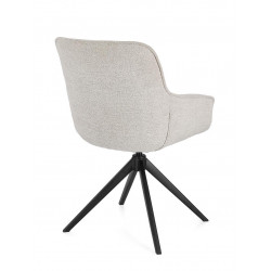 FAUTEUIL EN TISSU PIVOTANT 360° MATILDA MOON