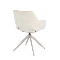 FAUTEUIL EN TISSU PIVOTANT 360° VIVIAN