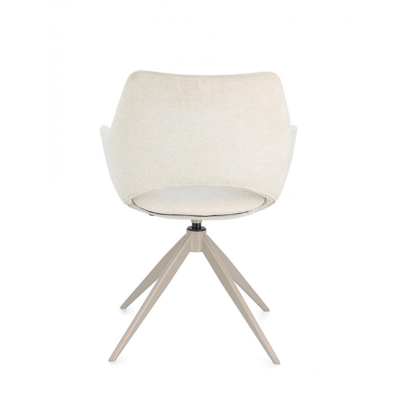 FAUTEUIL EN TISSU PIVOTANT 360° VIVIAN