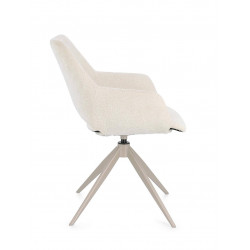 FAUTEUIL EN TISSU PIVOTANT 360° VIVIAN
