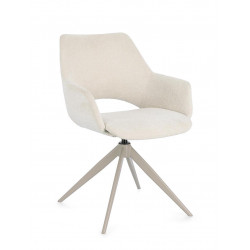 FAUTEUIL EN TISSU PIVOTANT 360° VIVIAN