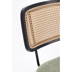 CHAISE CANNÉE CONTEMPORAINE GLENNA EN TISSU