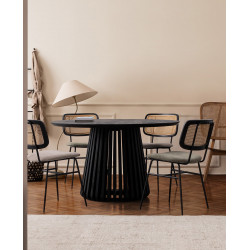 CHAISE CANNÉE CONTEMPORAINE GLENNA EN TISSU