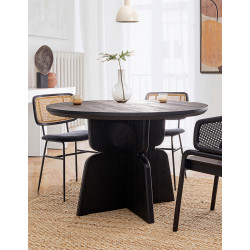 CHAISE CANNÉE CONTEMPORAINE GLENNA EN TISSU