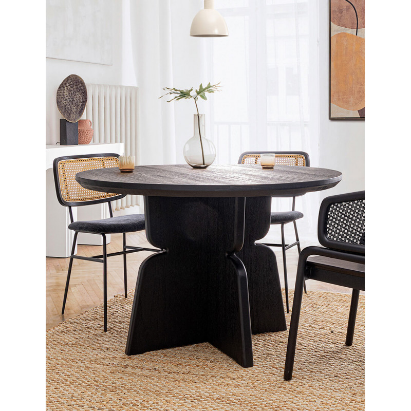 CHAISE CANNÉE CONTEMPORAINE GLENNA EN TISSU