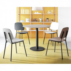 PETITE TABLE RONDE EN CÉRAMIQUE PIEDS CENTRAL RONDA