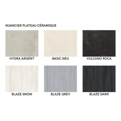 PETITE TABLE OVALE EXTENSIBLE EN CÉRAMIQUE OPALO