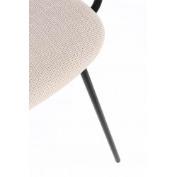 CHAISE AVEC ACCOUDOIRS EN BOIS ET TISSU SIENNA