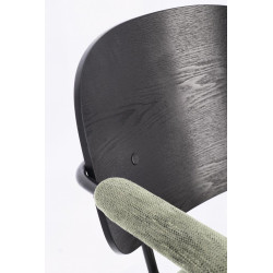 CHAISE AVEC ACCOUDOIRS EN BOIS ET TISSU SIENNA