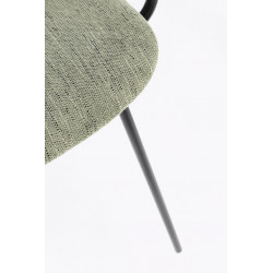 CHAISE AVEC ACCOUDOIRS EN BOIS ET TISSU SIENNA