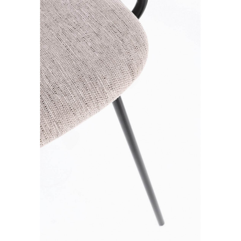 CHAISE AVEC ACCOUDOIRS EN BOIS ET TISSU SIENNA