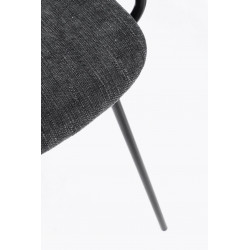 CHAISE AVEC ACCOUDOIRS EN BOIS ET TISSU SIENNA