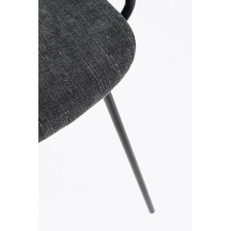 CHAISE AVEC ACCOUDOIRS EN BOIS ET TISSU SIENNA