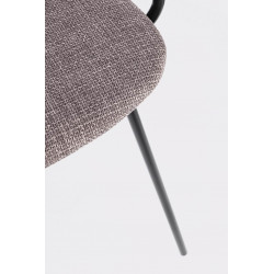 Chaise Avec Accoudoirs en Bois et Tissu SIENNA - Le Chaisier