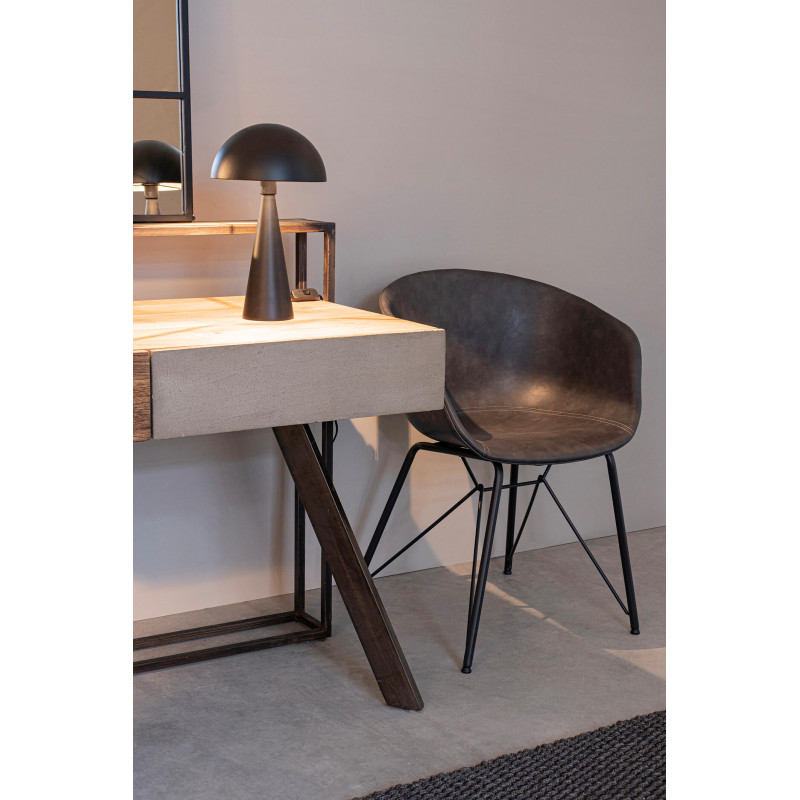 FAUTEUIL ROND EN SIMILICUIR WARHOL CONTEMPORAIN