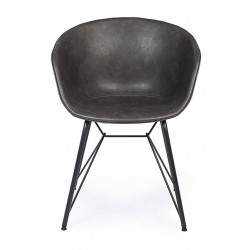 FAUTEUIL ROND EN SIMILICUIR WARHOL CONTEMPORAIN