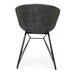 FAUTEUIL ROND EN SIMILICUIR WARHOL CONTEMPORAIN