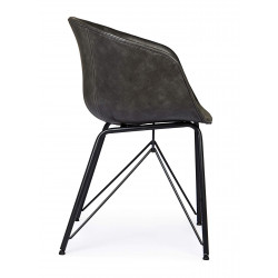 FAUTEUIL ROND EN SIMILICUIR WARHOL CONTEMPORAIN