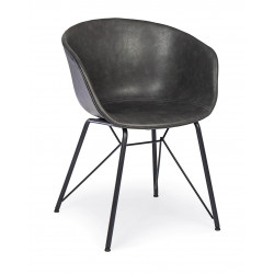FAUTEUIL ROND EN SIMILICUIR WARHOL CONTEMPORAIN