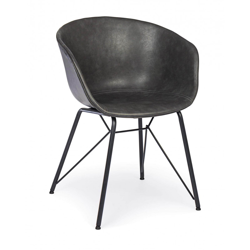 FAUTEUIL ROND EN SIMILICUIR WARHOL CONTEMPORAIN