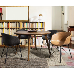 FAUTEUIL ROND EN SIMILICUIR WARHOL CONTEMPORAIN