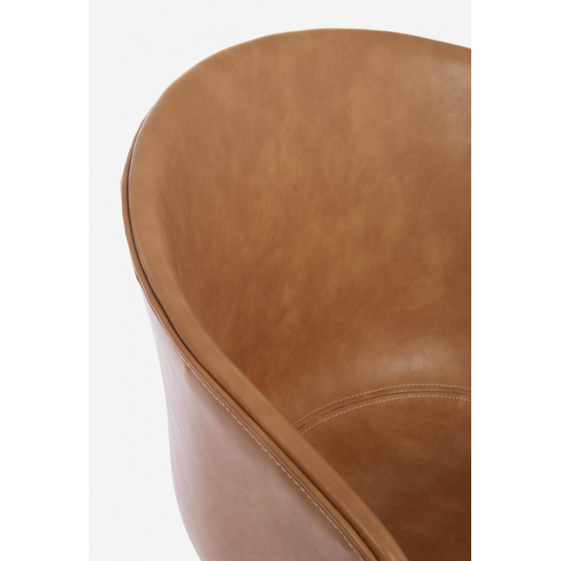 FAUTEUIL ROND EN SIMILICUIR WARHOL CONTEMPORAIN