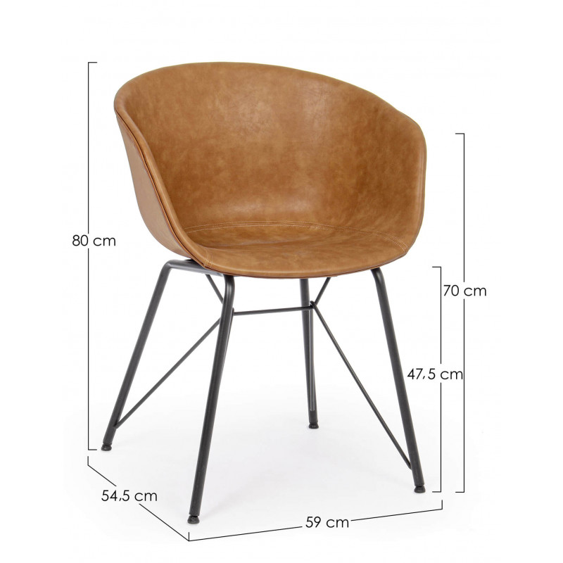 FAUTEUIL ROND EN SIMILICUIR WARHOL CONTEMPORAIN