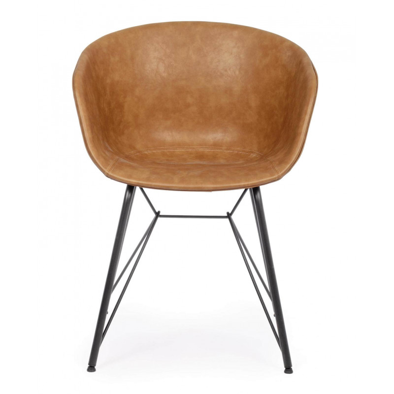 FAUTEUIL ROND EN SIMILICUIR WARHOL CONTEMPORAIN