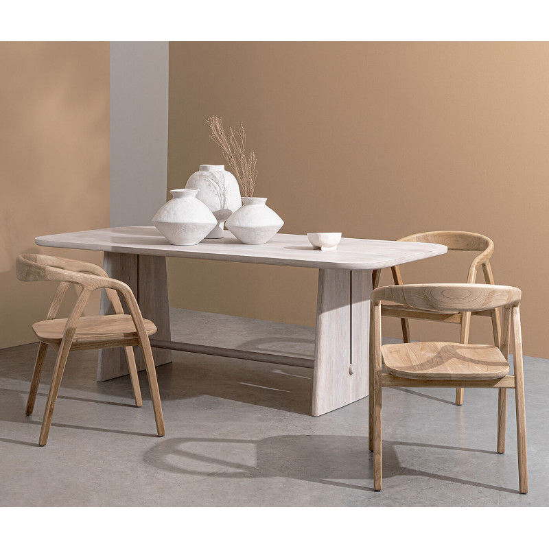 FAUTEUIL EN BOIS EMPILABLE CONTEMPORAINE ADALYN