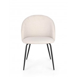 CHAISE COTEMPORAINE RONDE EN TISSU TANYA