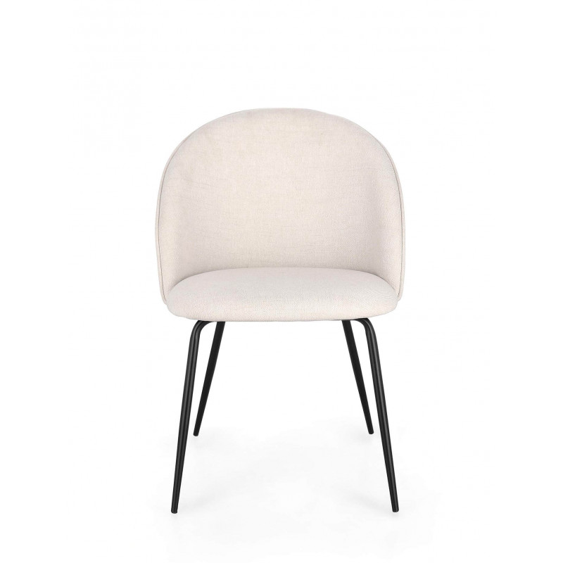 CHAISE COTEMPORAINE RONDE EN TISSU TANYA