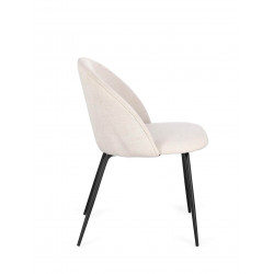 CHAISE COTEMPORAINE RONDE EN TISSU TANYA