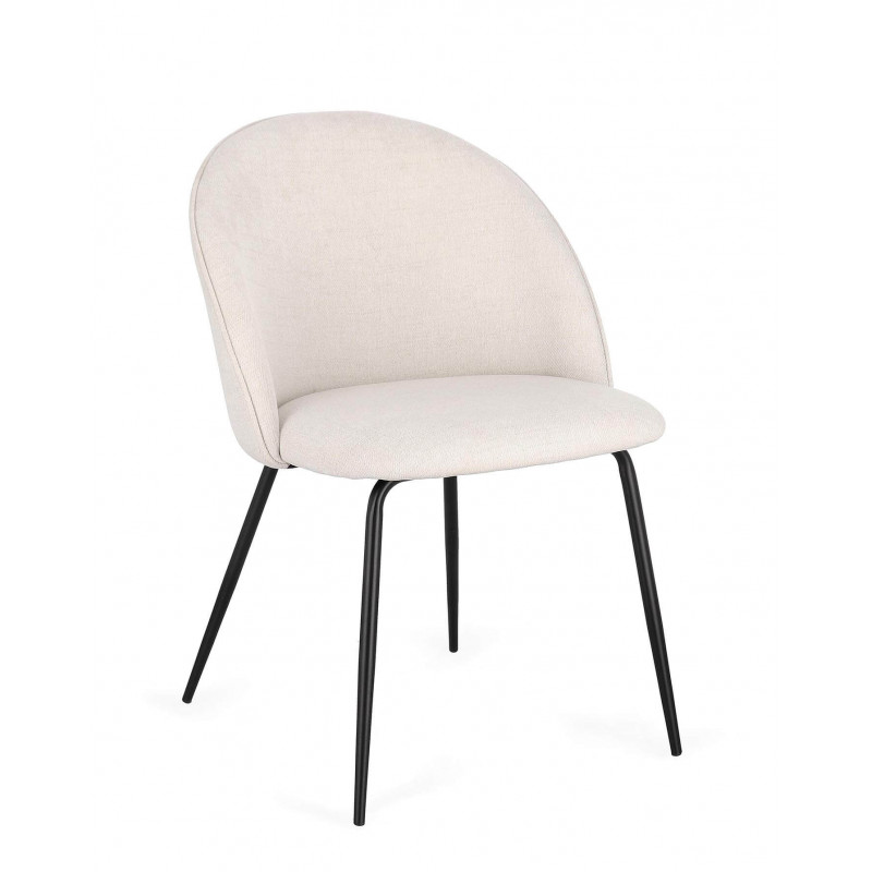CHAISE COTEMPORAINE RONDE EN TISSU TANYA