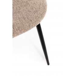 CHAISE COTEMPORAINE RONDE EN TISSU TANYA