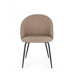 CHAISE COTEMPORAINE RONDE EN TISSU TANYA