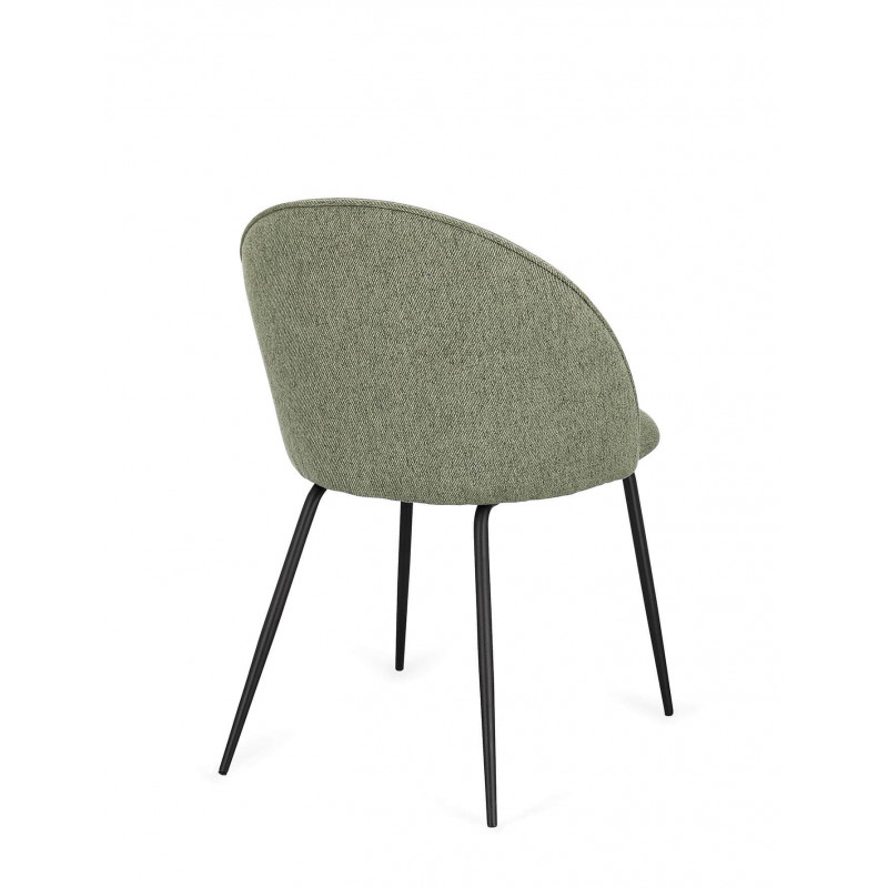 CHAISE COTEMPORAINE RONDE EN TISSU TANYA