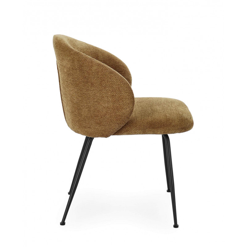 CHAISE RONDE EN TISSU COZY DE SALLE À MANGER GEISEN