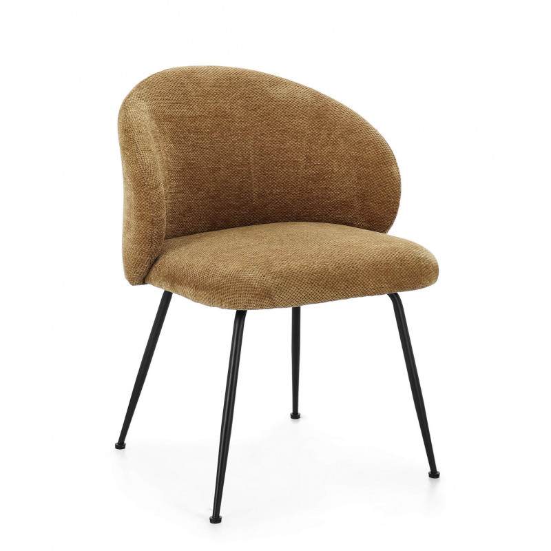 CHAISE RONDE EN TISSU COZY DE SALLE À MANGER GEISEN