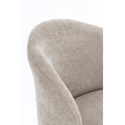 CHAISE RONDE EN TISSU COZY DE SALLE À MANGER GEISEN