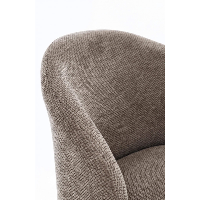 CHAISE RONDE EN TISSU COZY DE SALLE À MANGER GEISEN