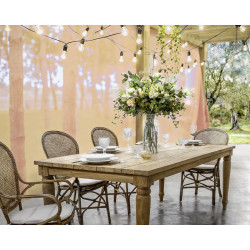 FAUTEUIL DE DÉTENTE EN ROTIN EDELINA AVEC SON COUSSIN