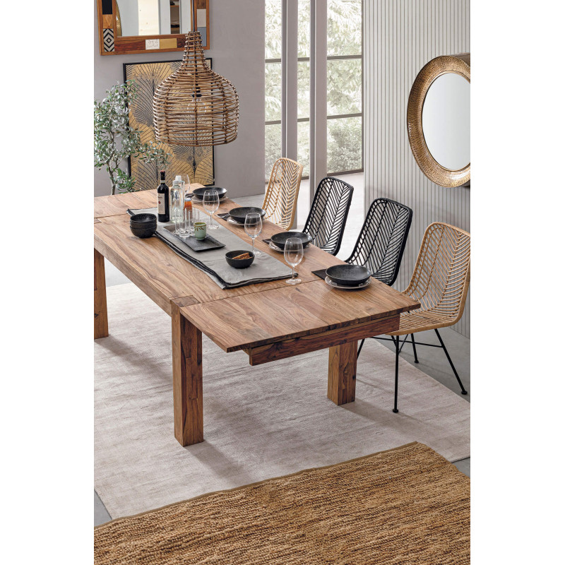 CHAISE EN ROTIN EN MÉTAL LORENA